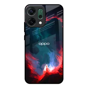 Handy Use Brush Art Glass Case For Oppo Reno14 Pro 5G