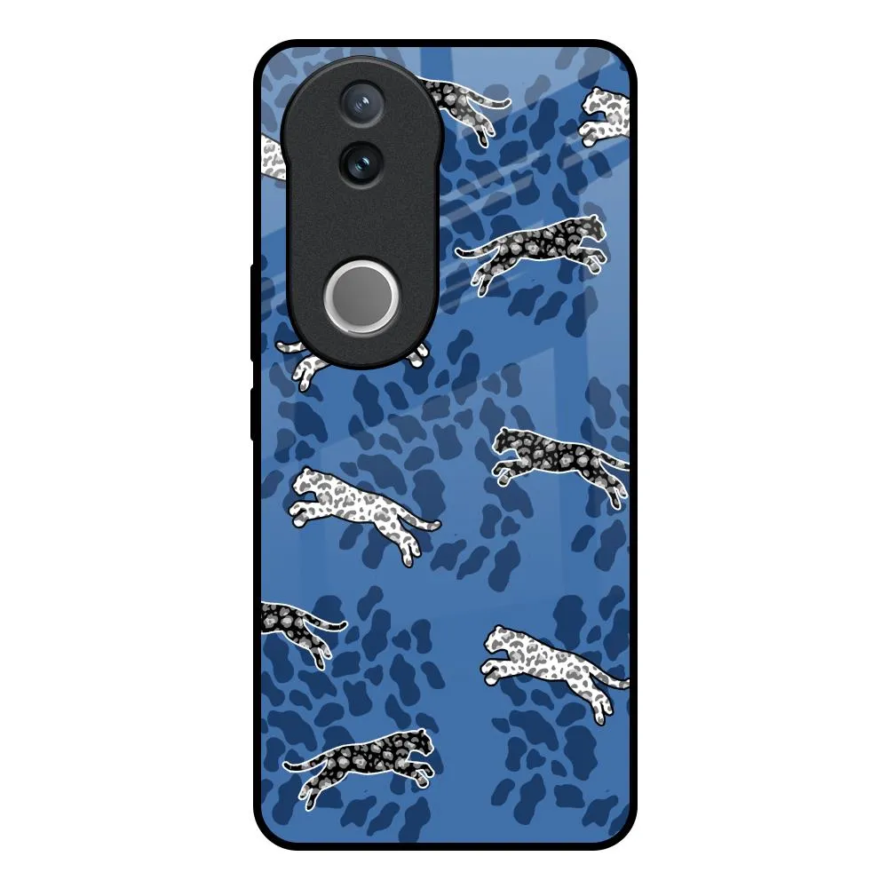 Blue Cheetah Glass Case for IQOO Z10R 5G Minimal Feature