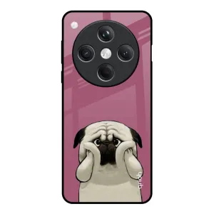 Durable Pattern Texture Magnetic Mount Funny Pug Face Glass Case For Oppo Find X8 5G