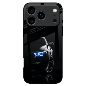 Modern Form Hybrid Build Texture Car In Dark Glass Case for iPhone 17 Pro Max