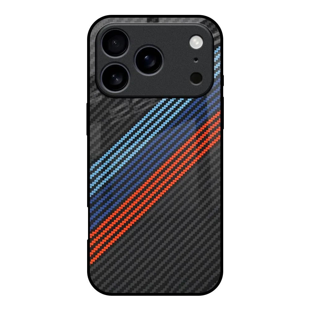 Premium Texture Layer Luxury Finish Carbon Inspired Glass Case for iPhone 17 Pro