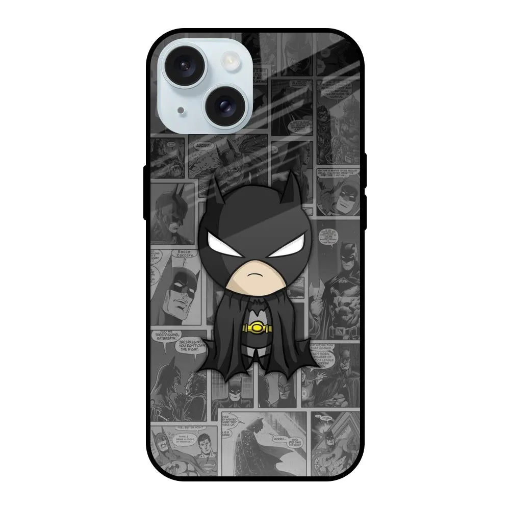 Cartoon Art Glass Case for iPhone 15 Grip Control