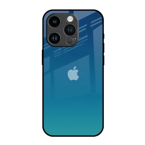 Celestial Blue Glass Case For iPhone 14 Pro Protective Frame Design Soft Material