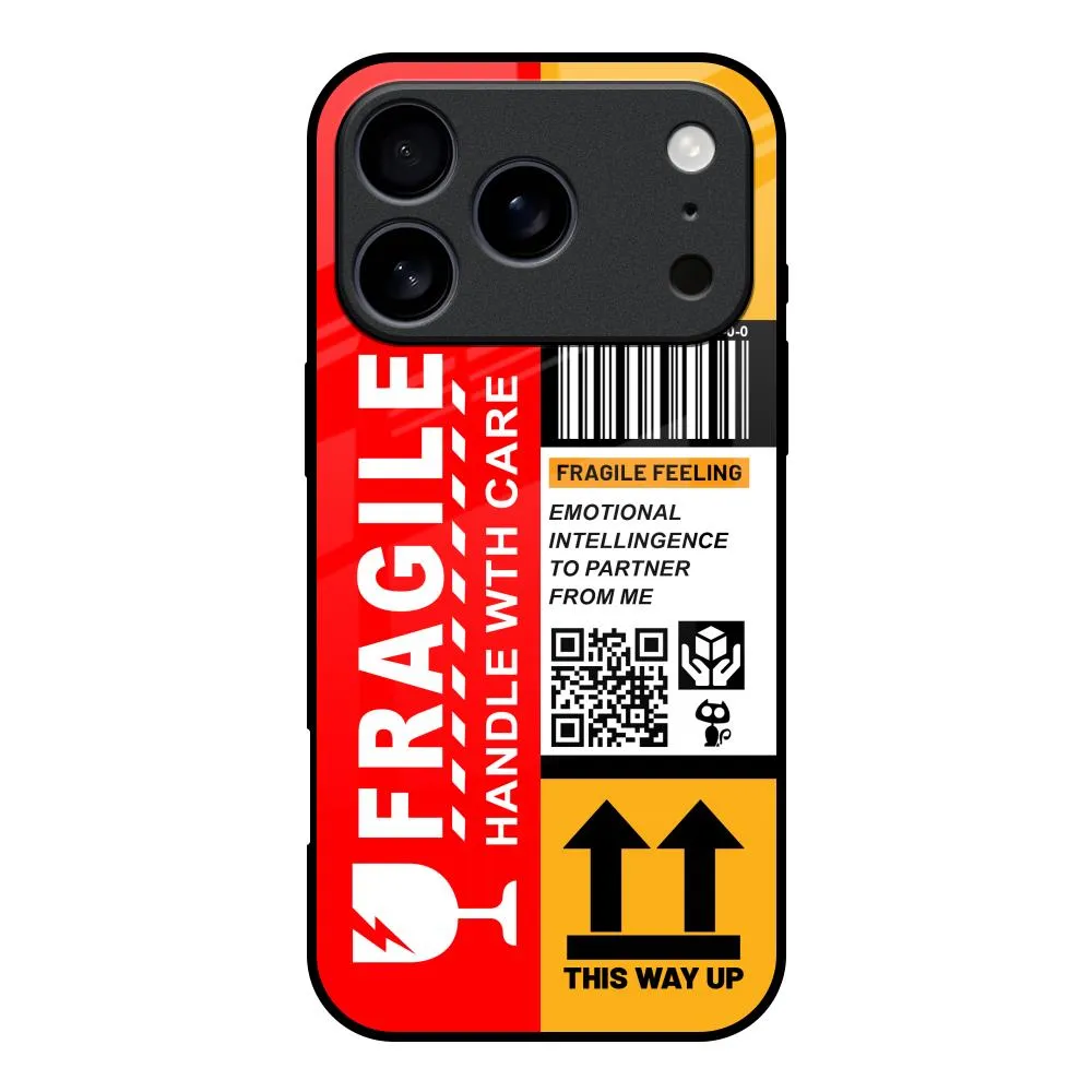 Soft Layer Handle With Care Glass Case for iPhone 17 Pro