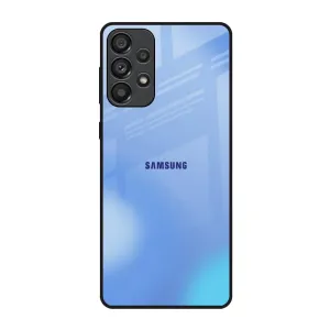 Vibrant Blue Texture Glass Case for Samsung Galaxy A73 5G Premium Form Protective barrier