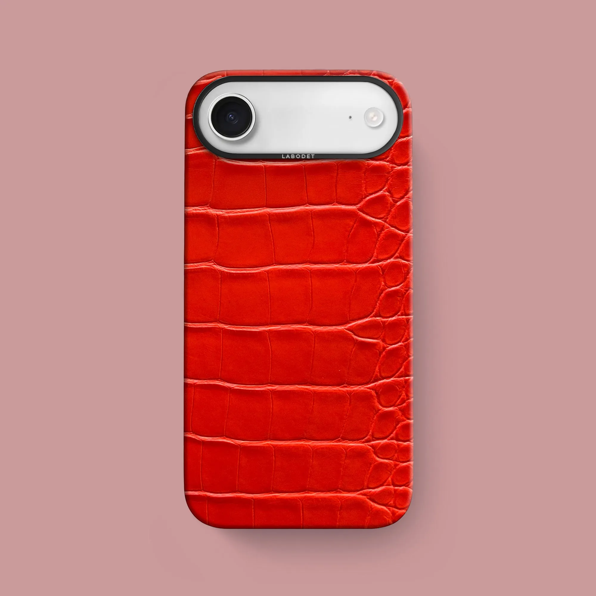Classic Case Deep Coral For iPhone 17 Air In Alligator Durable Detail Modern Pattern Layer