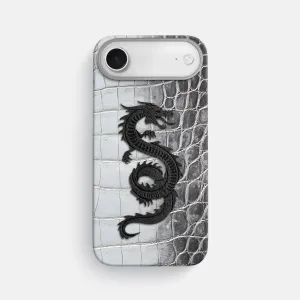 Classic Case With Carbon Dragon For iPhone 17 Air In Himalayan Crocodile Polished Detail Edge Portable Protection