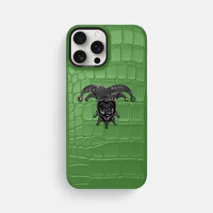 Premium Edge Compact Shape Classic Case With Carbon Joker For iPhone 16 Pro Max In Alligator