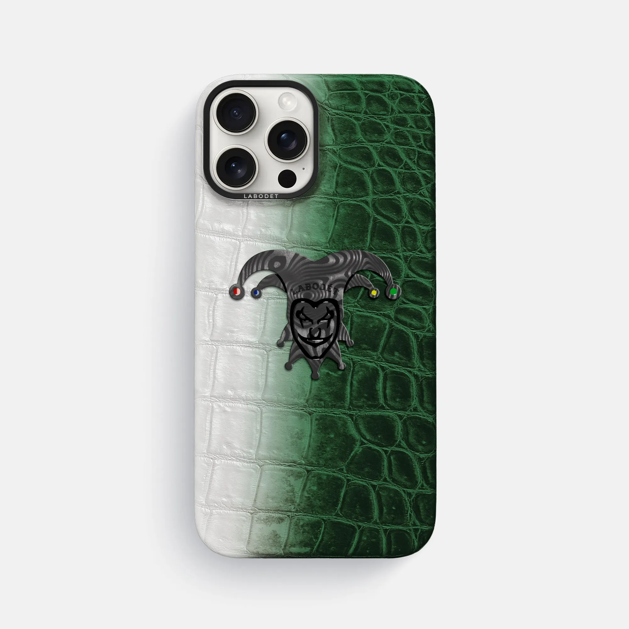 Classic Case With Carbon Joker For iPhone 16 Pro Max In Himalayan Crocodile Lightweight Grip Soft Surface Layer