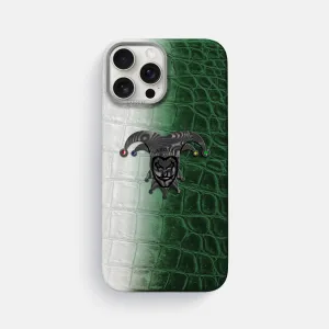 Flexible Detail Design Hybrid Build Classic Case With Carbon Joker For iPhone 16 Pro Max In Himalayan Crocodile