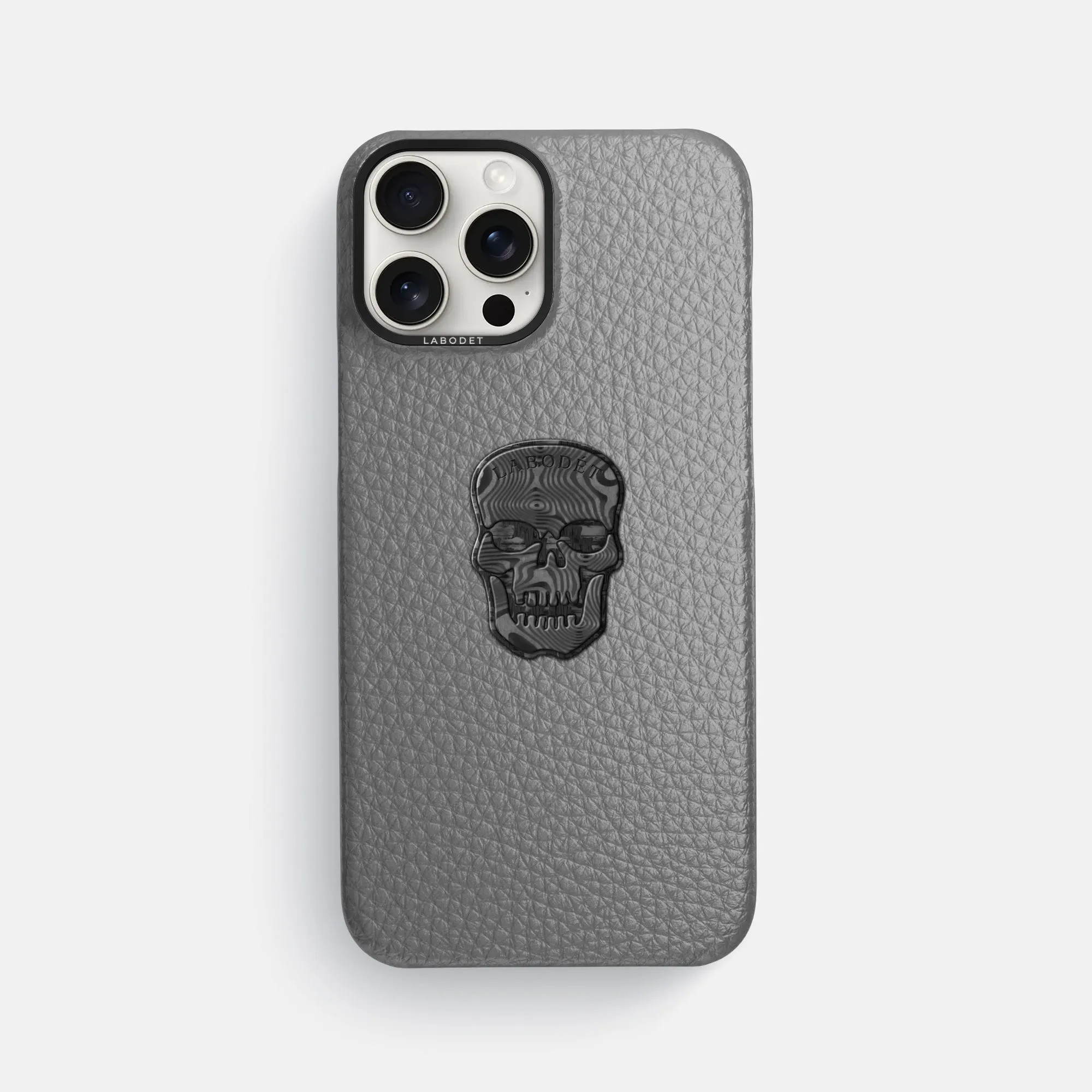 Minimal Comfort Strong Corners Classic Case With Carbon Skull For iPhone 16 Pro Max In Calf