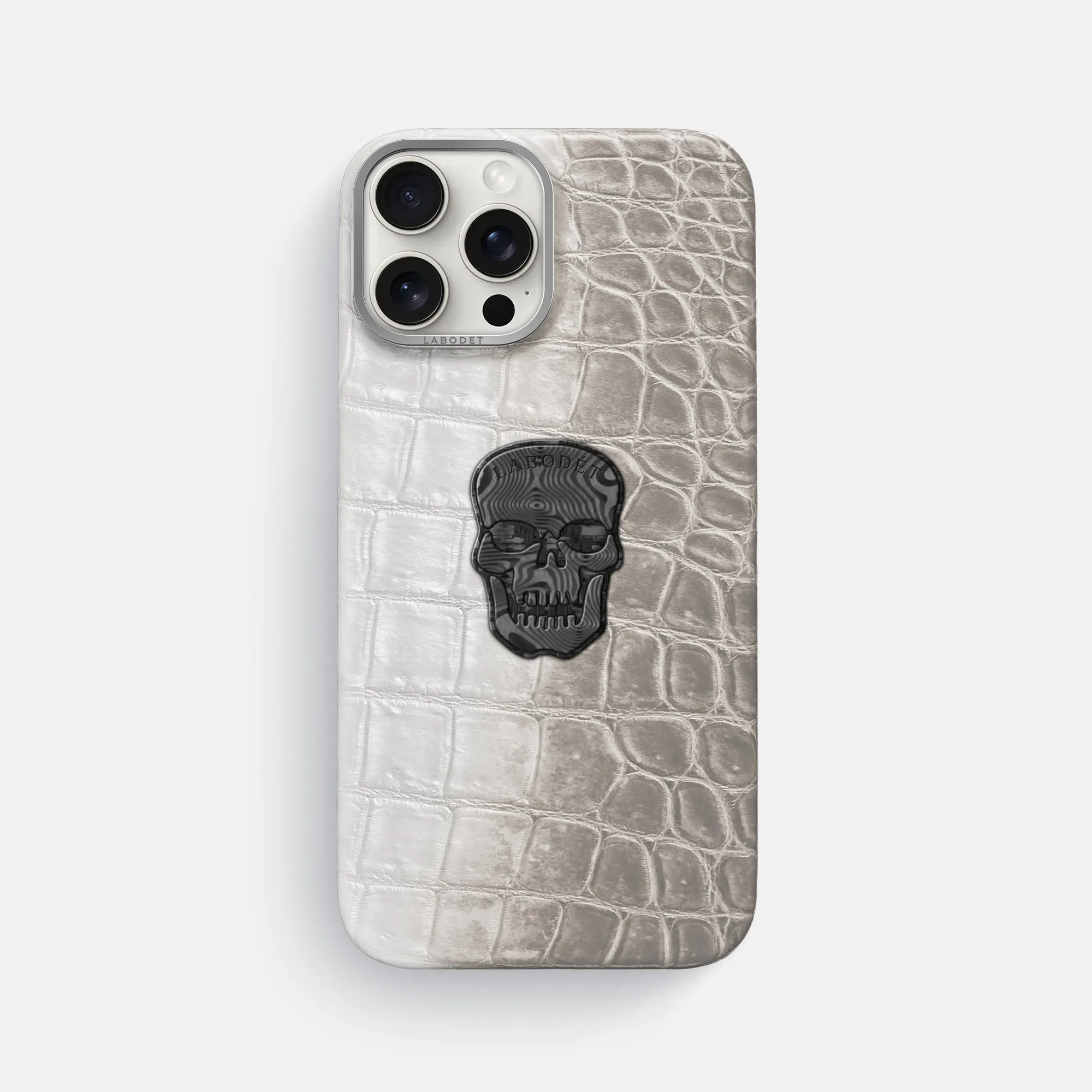 Edge Reinforced Classic Case With Carbon Skull For iPhone 16 Pro Max In Himalayan Crocodile