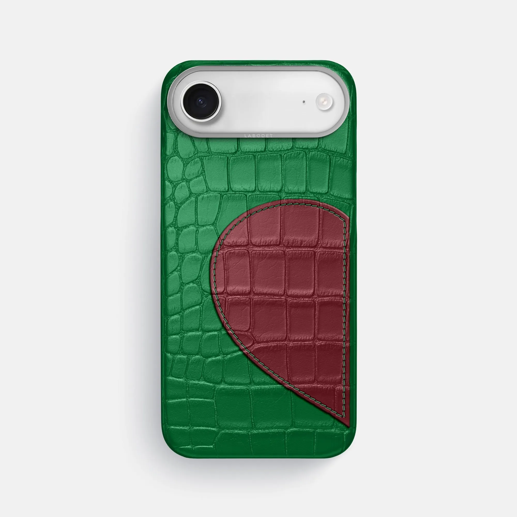 Flexible Fit Shockproof Corners Classic Case With Half Heart - Left For iPhone 17 Air In Alligator