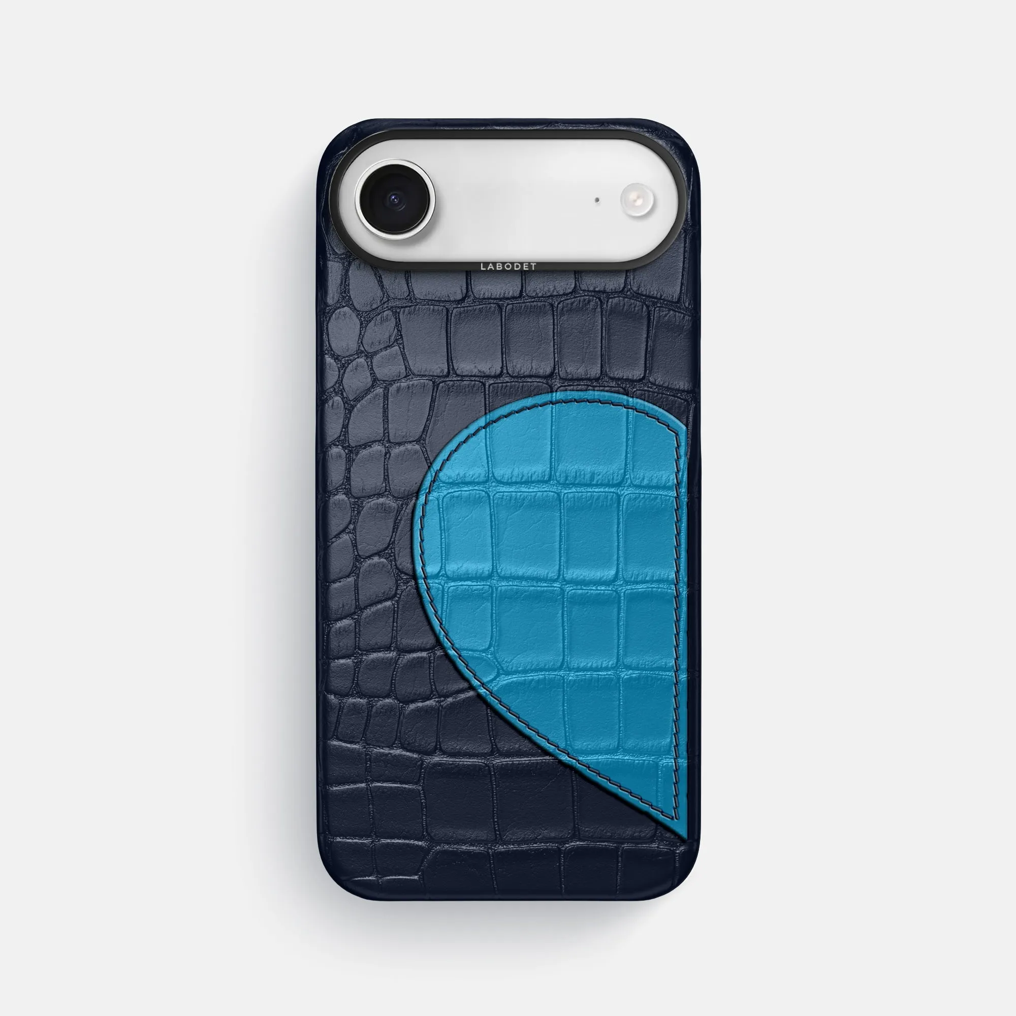 Classic Case With Half Heart - Left For iPhone 17 Air In Alligator Flexible Pattern Texture