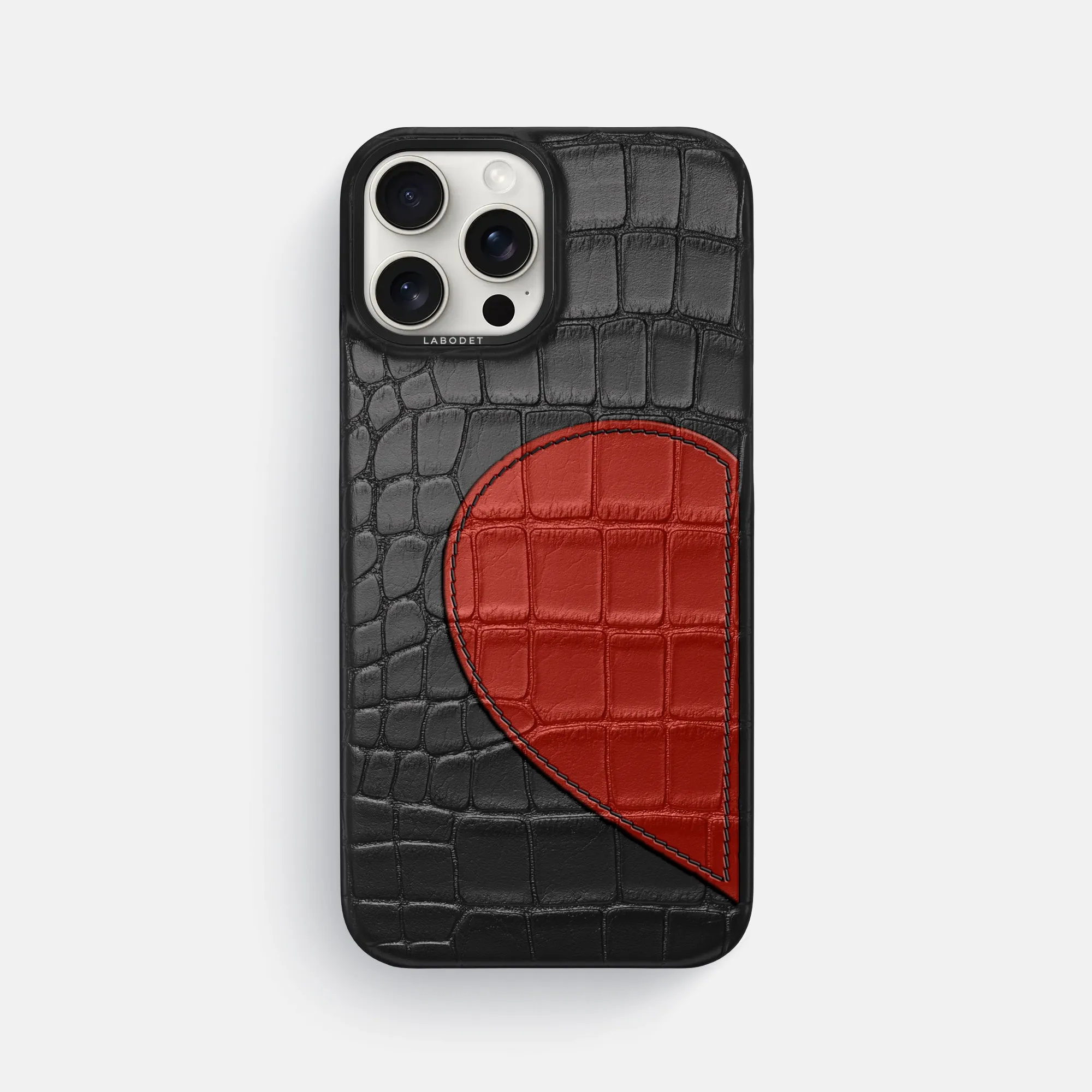 Classic Case With Half Heart - Right For iPhone 16 Pro Max In Alligator Slim Comfort