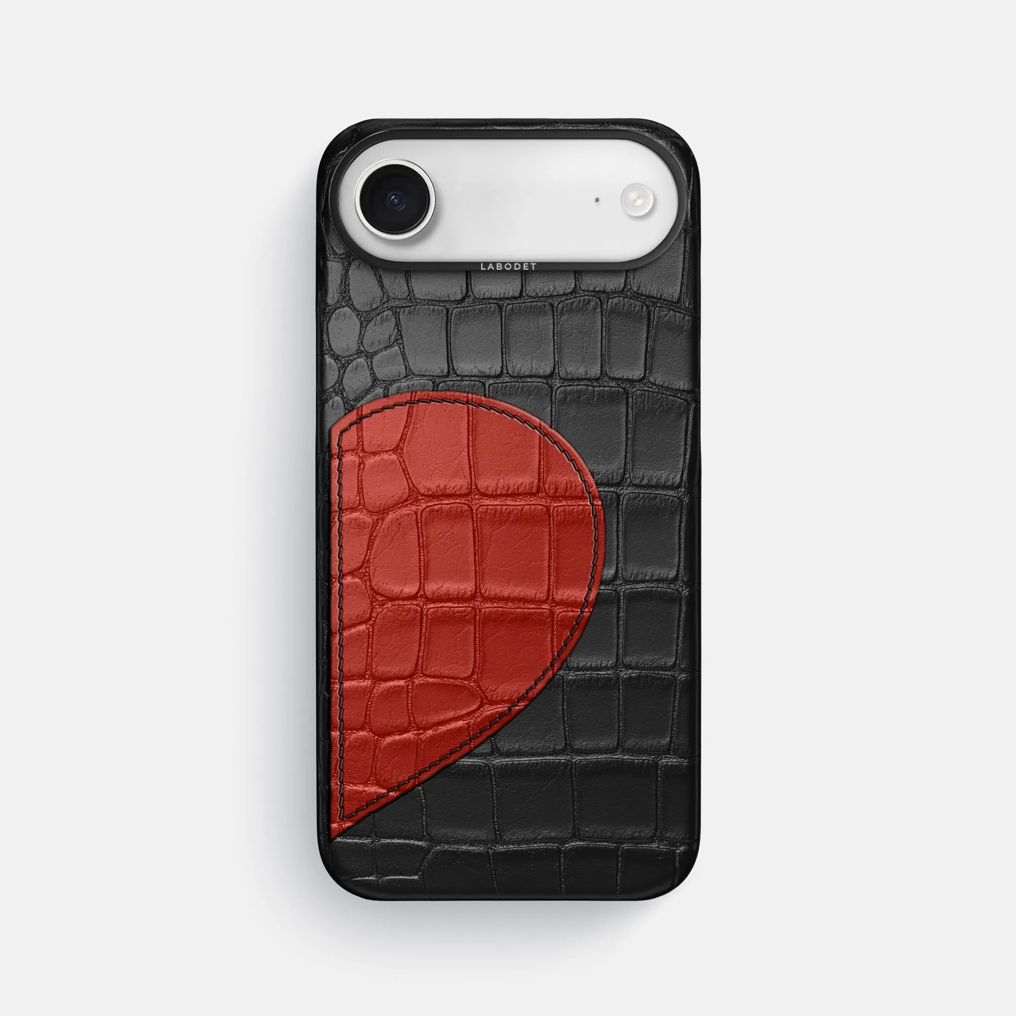 Durable Texture Classic Case With Half Heart - Right For iPhone 17 Air In Alligator