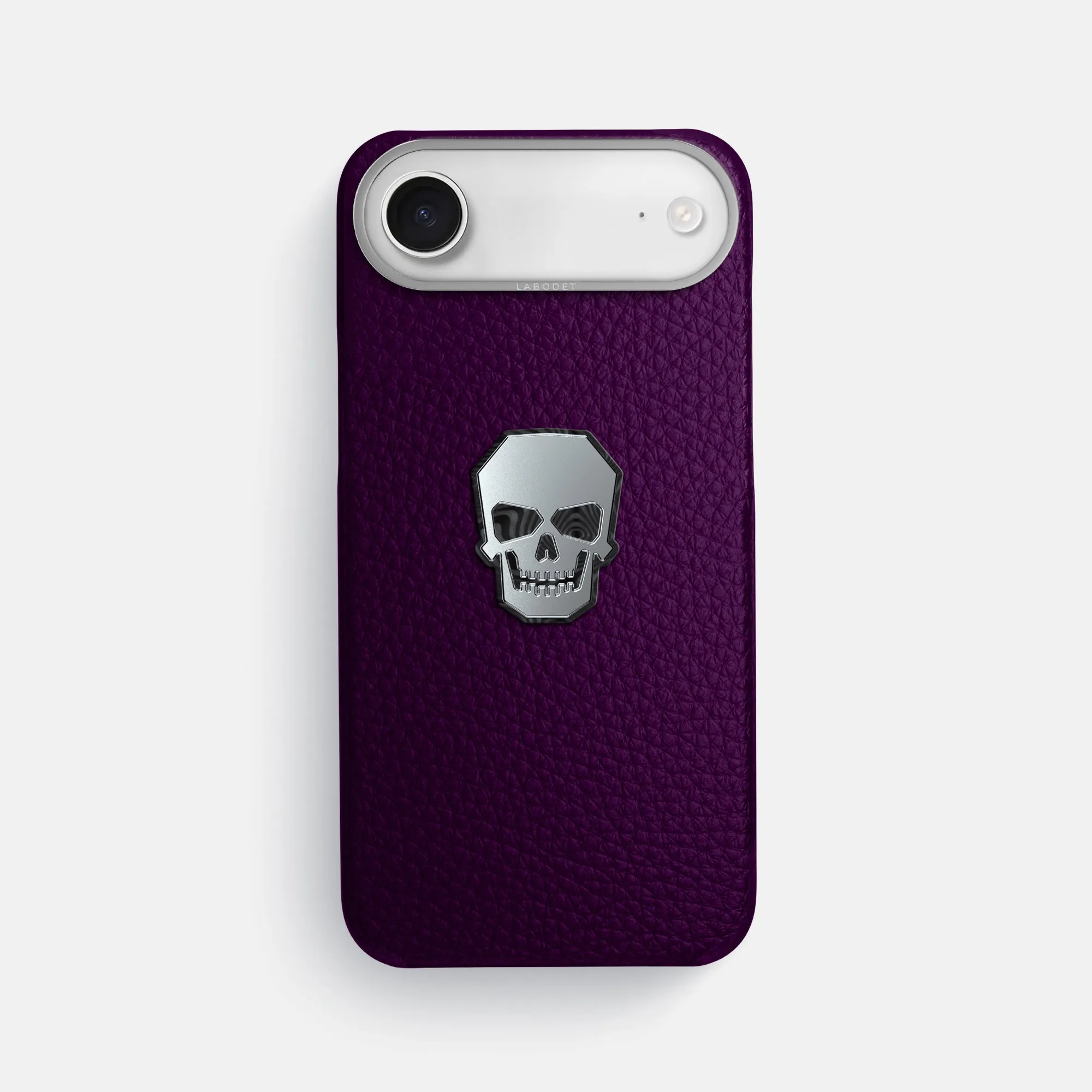 high quality build Minimal Cover Classic Case With Titanium Skull For iPhone 17 Air In Calf