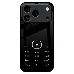 Classic Keypad Pattern Glass Case for iPhone 17 Pro Max Rugged Edge