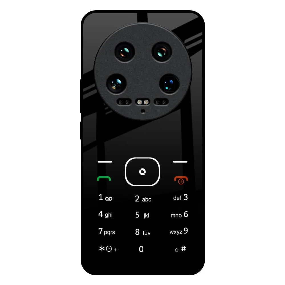 Classic Keypad Pattern Glass Case for Mi 14 Ultra 5G Vivid Detail Texture Impact Cushion