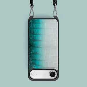 Hybrid Protection Crossbody Sport Case 1/1 Turquoise For iPhone 17 Air In Himalayan Crocodile