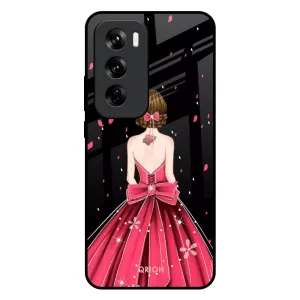 Fashion Princess Glass Case for Oppo Reno 12 Pro 5G Matte Shield Layer Protective Gear