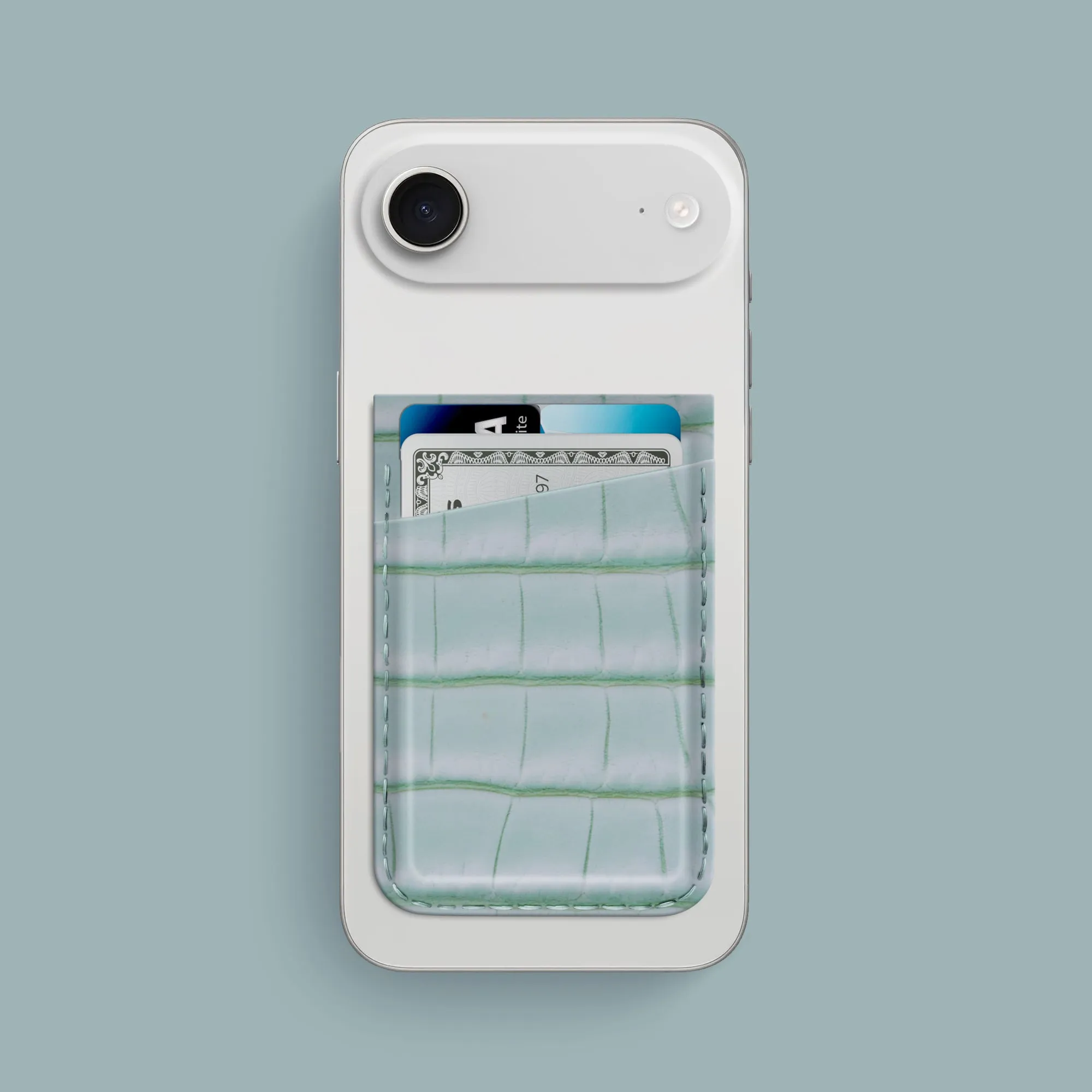 High strength MagSafe Wallet Mint Gum For iPhone 17 Air In Alligator