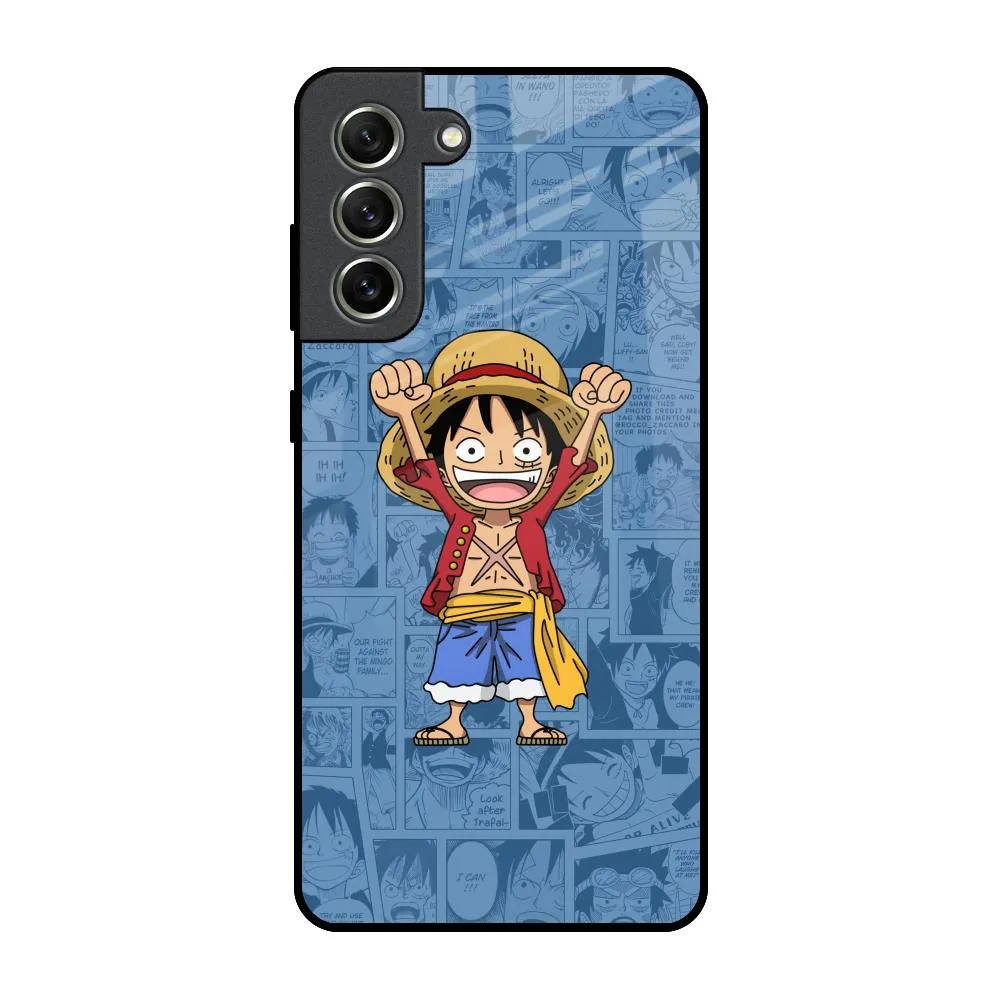 Chubby Anime Glass Case for Samsung Galaxy S21 FE 5G Urban Style Subtle Touch