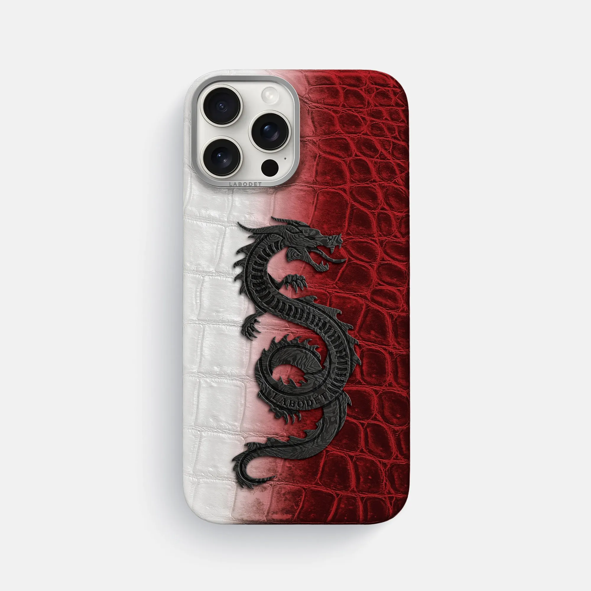Elegant Appearance Classic Case With Carbon Dragon For iPhone 16 Pro Max In Himalayan Crocodile