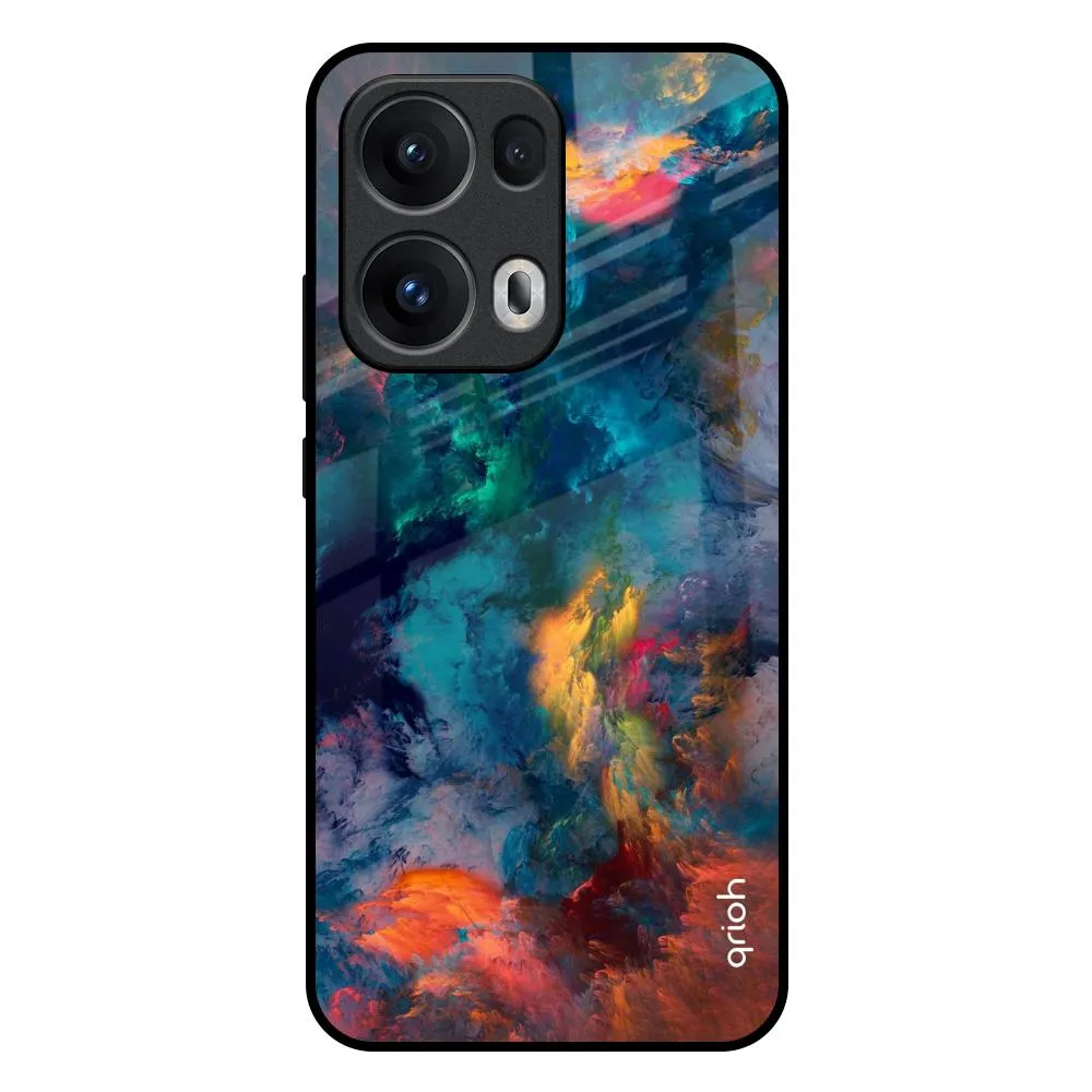 Cloudburst Glass Case for Oppo Reno13 Pro 5G Minimal Pattern Texture Portable Protection