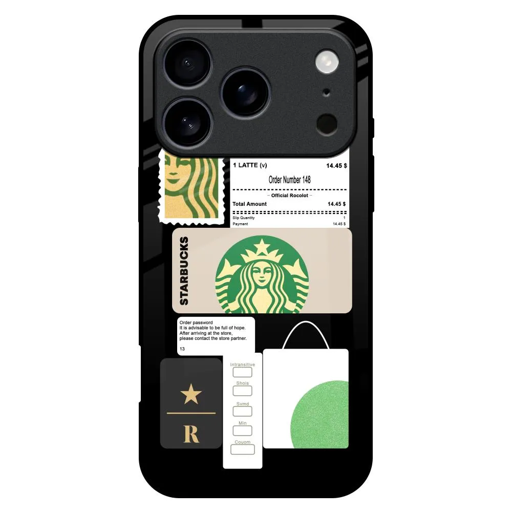 Full Coverage Coffee Latte Glass Case for iPhone 17 Pro Max