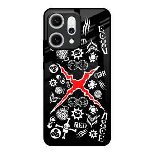 Compact Shell Stylish Detailing Red Zone Glass Case for Oppo Reno14 5G