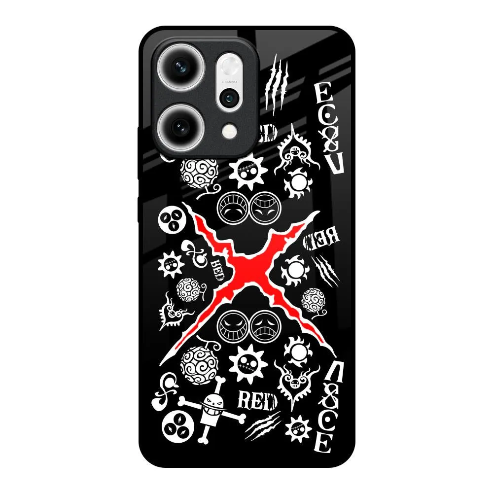 Compact Shell Stylish Detailing Red Zone Glass Case for Oppo Reno14 5G