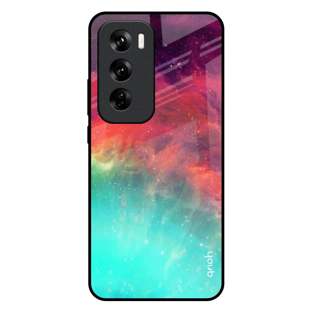 Sleek Grip Colorful Aura Glass Case for Oppo Reno 12 5G