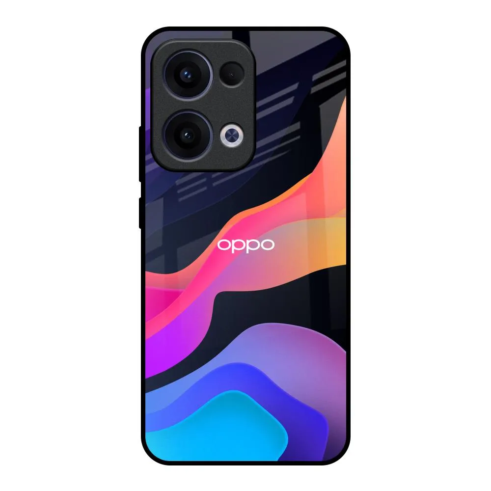 Colorful Fluid Glass Case for Oppo Reno13 5G Luxury Grip Smooth Shape