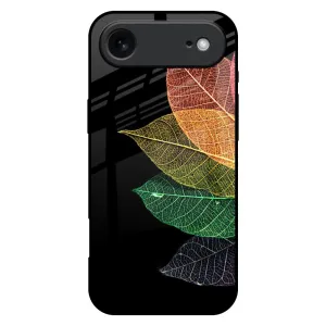 Outdoor Use Gift Choice Colorful Leaves Glass Case for iPhone 17 Air