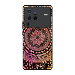 Floral Mandala Glass Case for Vivo X80 Pro 5G Comfort Finish Layer