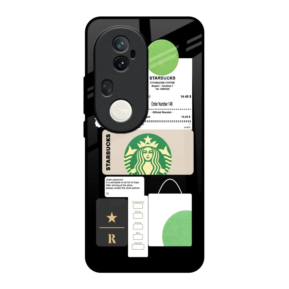 Modern Pattern Layer Coffee Latte Glass Case for Vivo T4 Ultra 5G