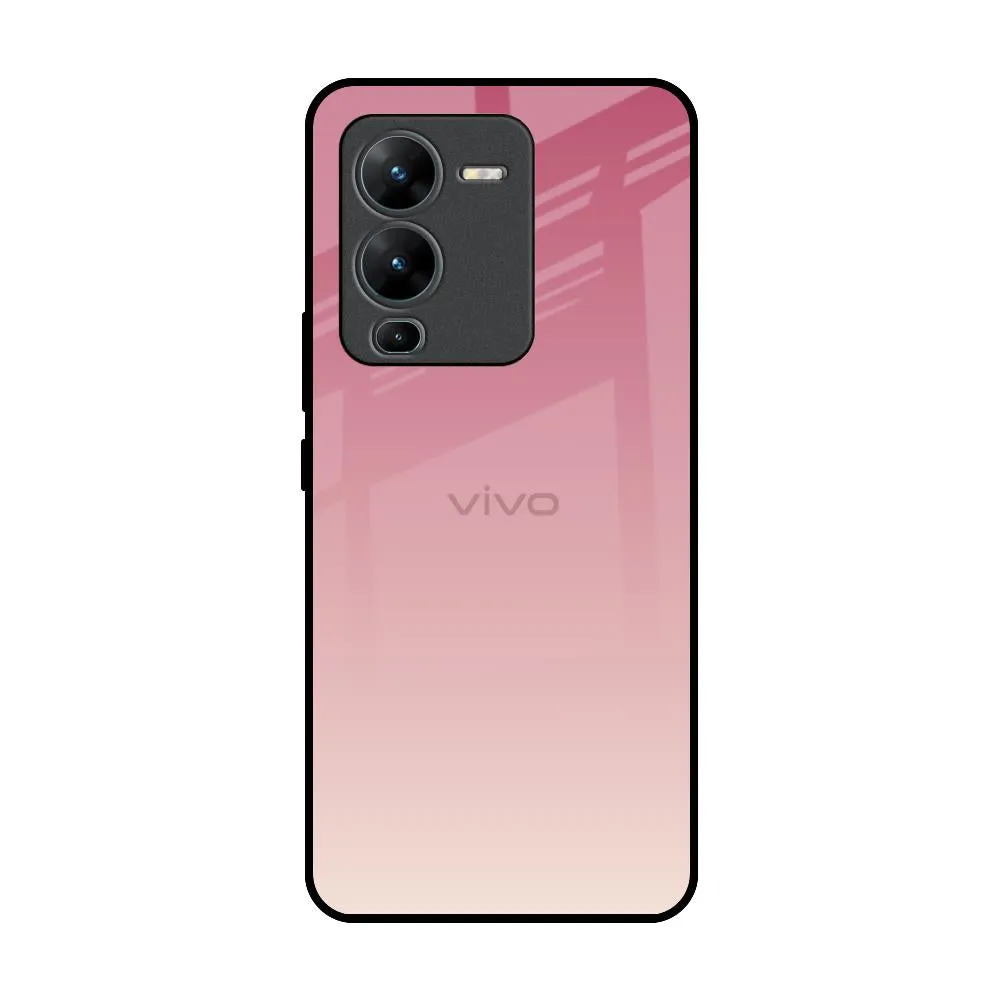 Blooming Pink Glass Case for Vivo V25 Pro Unique Artwork