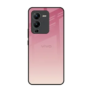 Blooming Pink Glass Case for Vivo V25 Pro Unique Artwork