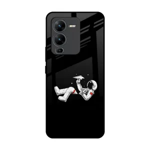 Space Traveller Glass Case for Vivo V25 Pro Gloss Finish Texture Vivid Coloration