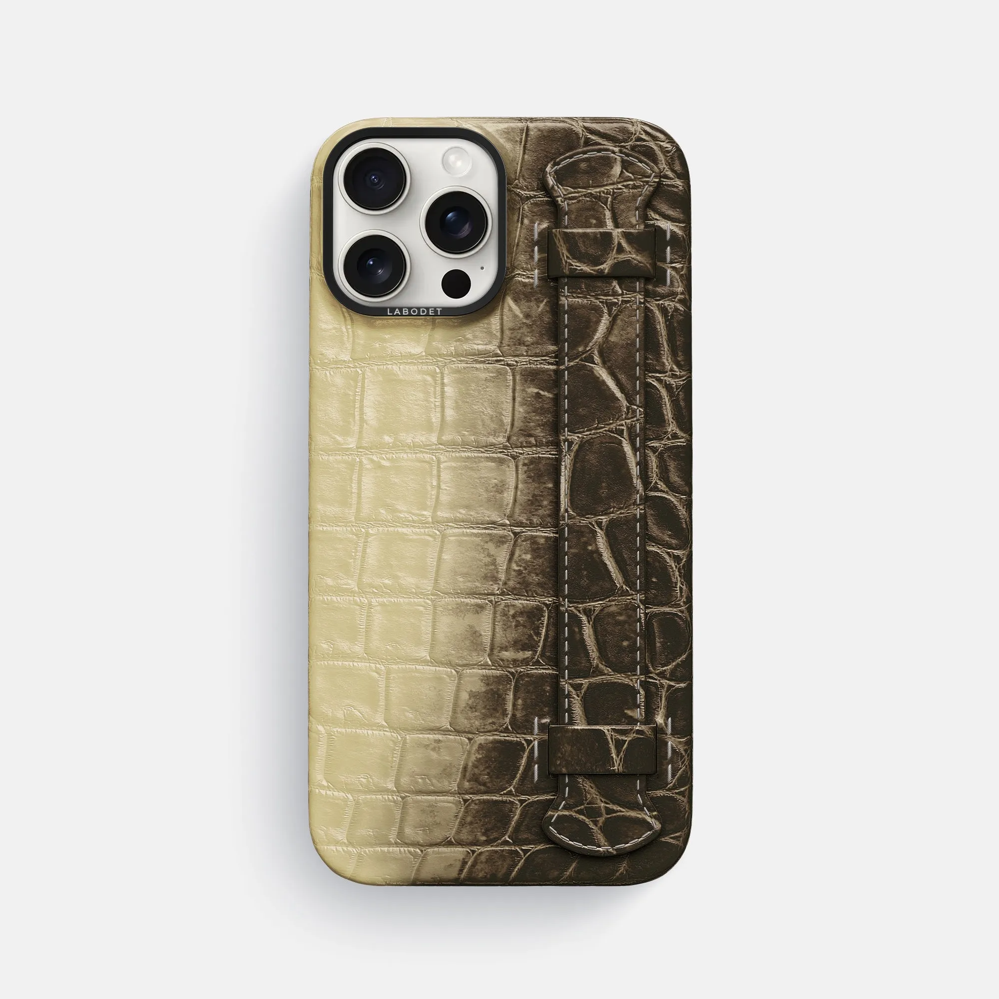 Handle Case For iPhone 16 Pro Max In Himalayan Crocodile Durable Build Texture