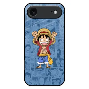 Chubby Anime Glass Case for iPhone 17 Air Marble Pattern