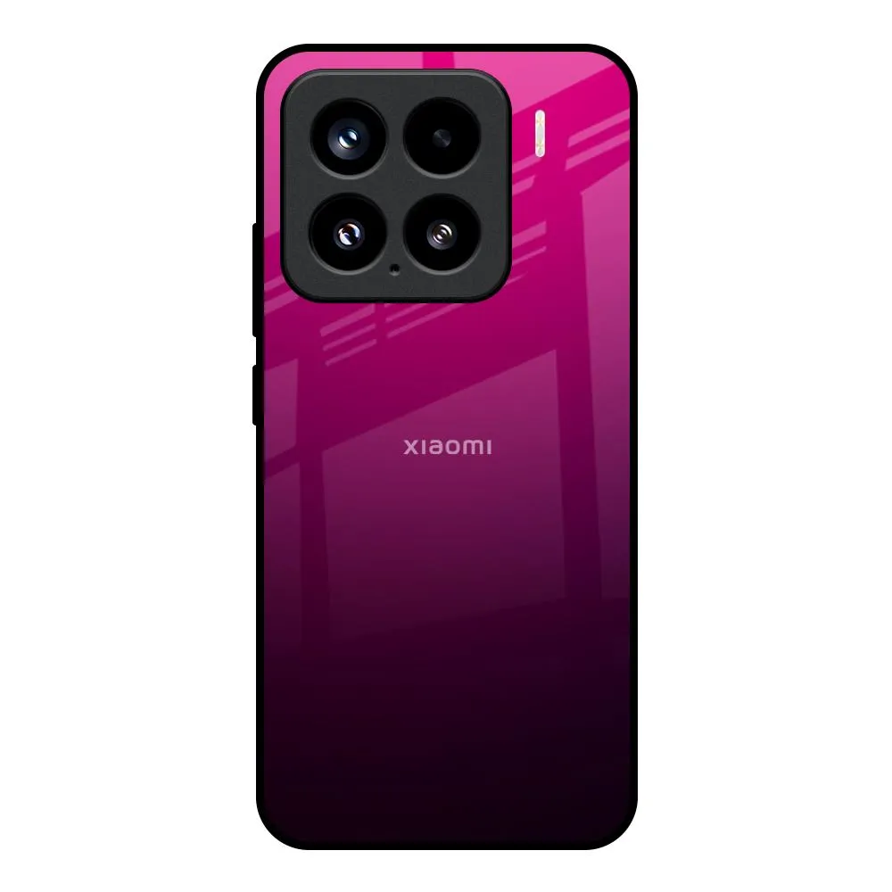 Purple Ombre Pattern Glass Case for Mi 15 5G Smooth Look