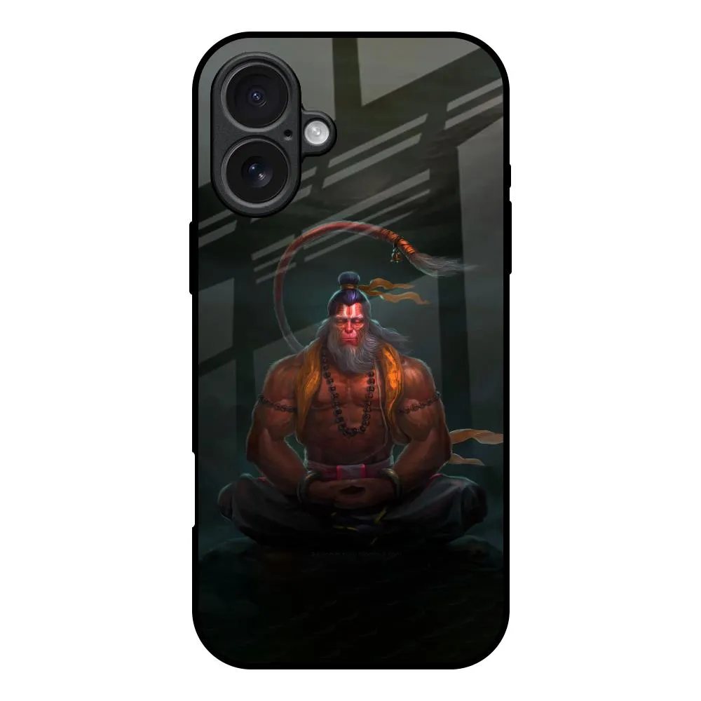 Rugged Grip Lord Hanuman Animated Glass Case for iPhone 17