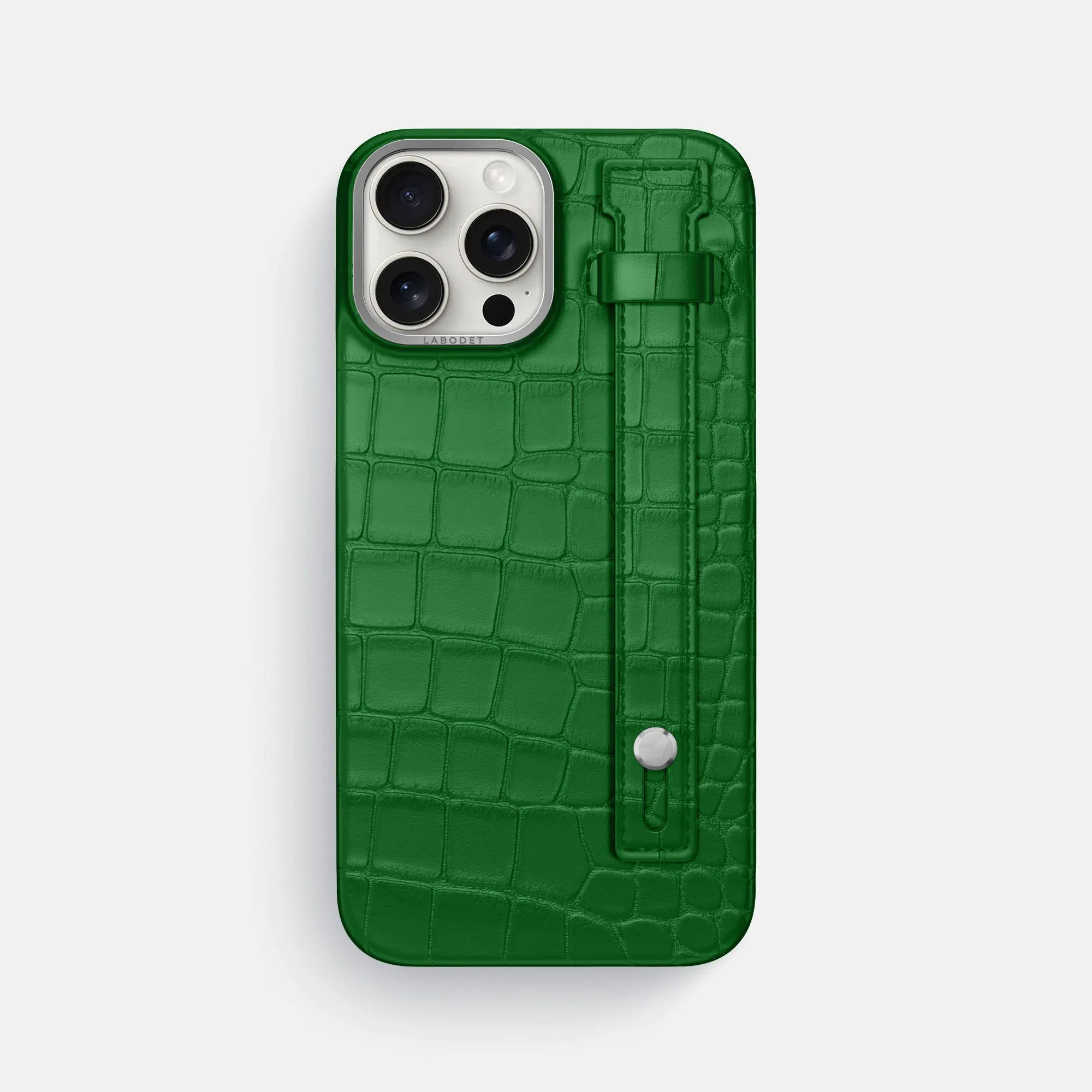 High-End Detail Comfort Finish Hand Strap Case For iPhone 16 Pro Max In Alligator