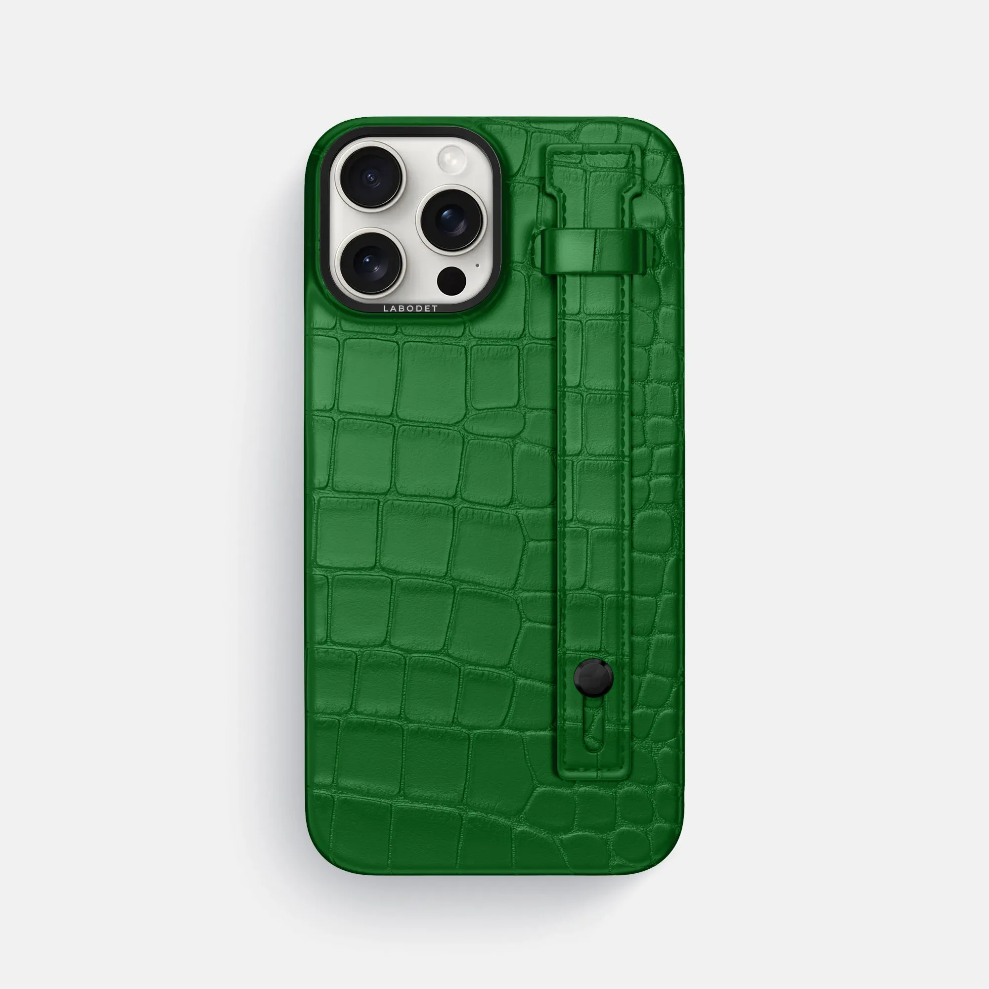 Hand Strap Case For iPhone 16 Pro Max In Alligator Soft touch layer Unique Pattern