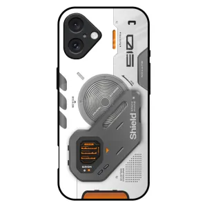 Smooth Feel Surface Liberty Cyber Glass Case for iPhone 16 Plus