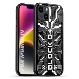 Monochrome Magic Glass Case for iPhone 14 Wireless Compatible Fashion Design