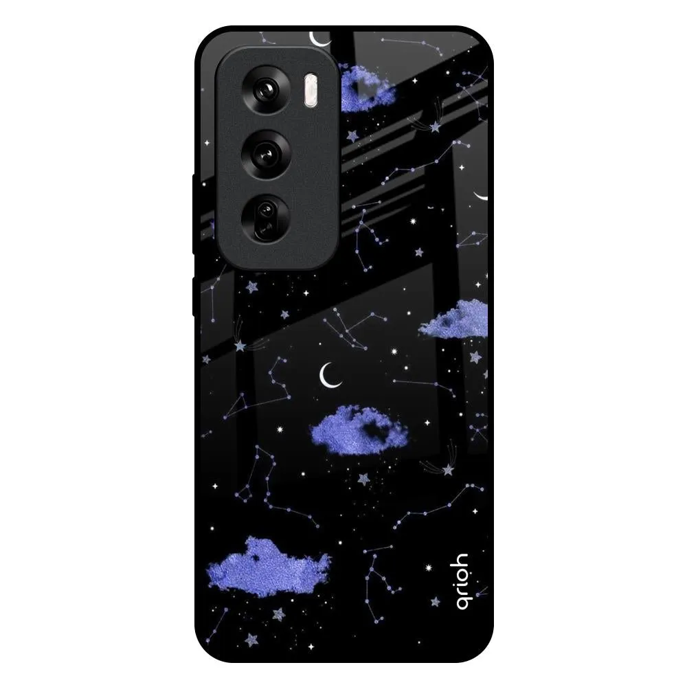 Constellations Glass Case for Oppo Reno 12 5G Hard Plastic Premium Form