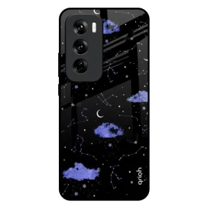 Constellations Glass Case for Oppo Reno 12 5G Hard Plastic Premium Form